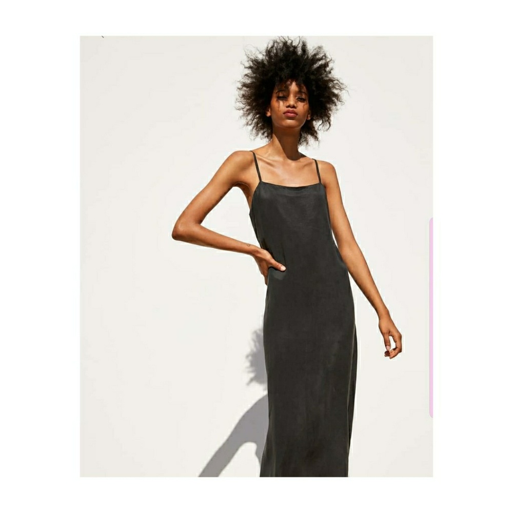 Black Zara Slip Dress in M